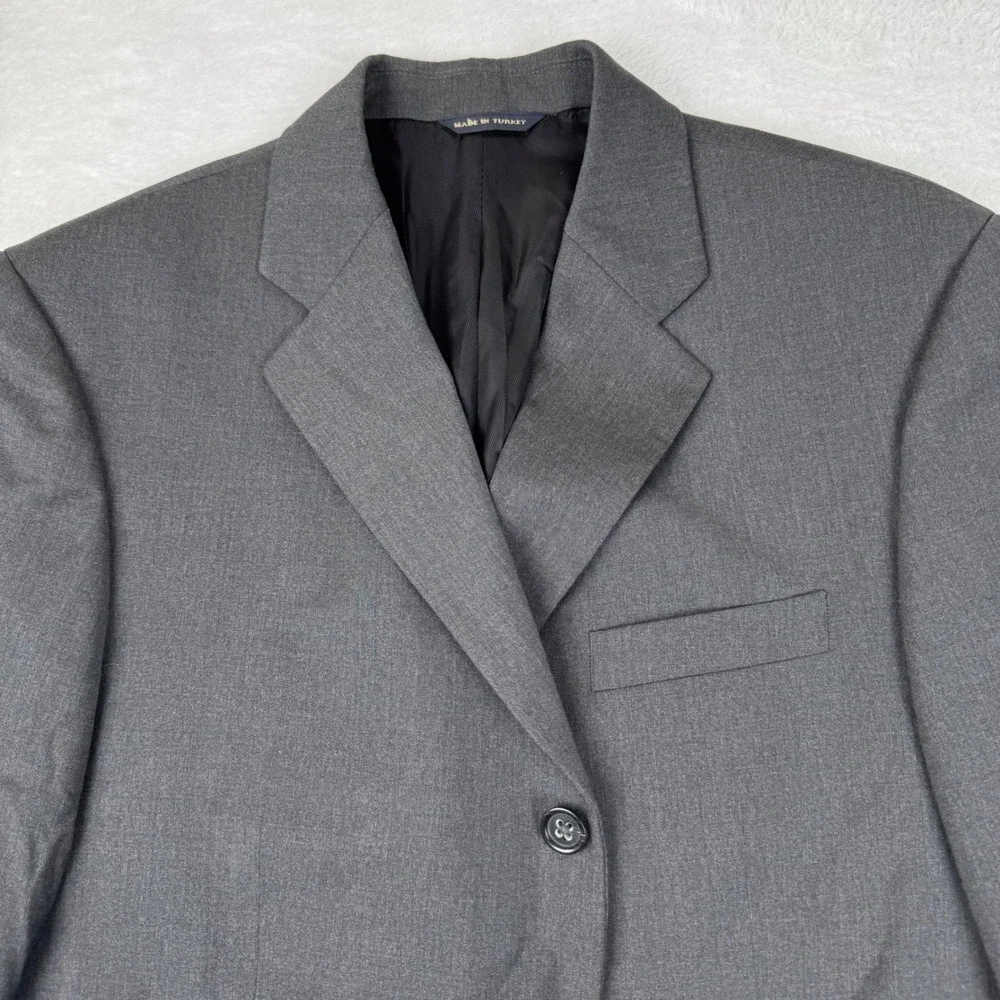 Banana Republic Blazer Mens 42R Grey Modern Fit 100% Wool 3-Button Suit Jacket